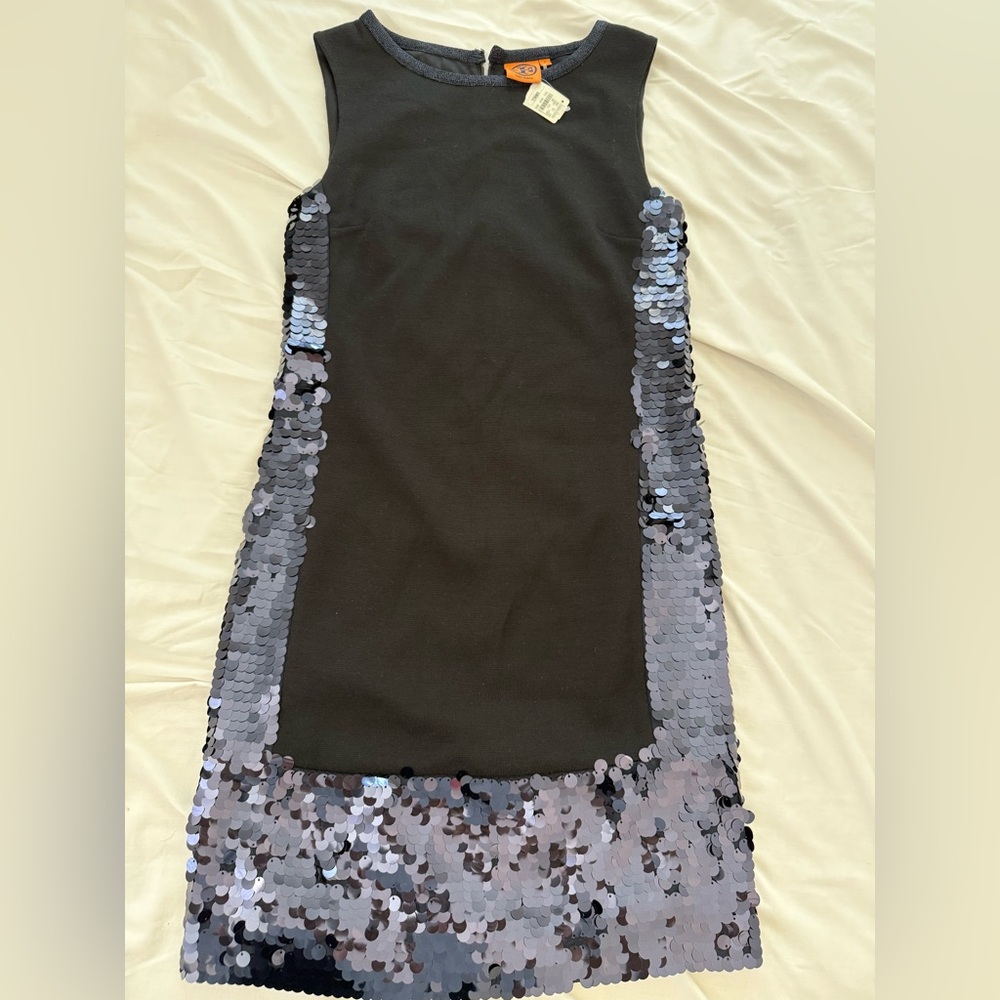 Tory Burch Navy Knit Dress With Stunning Sequins